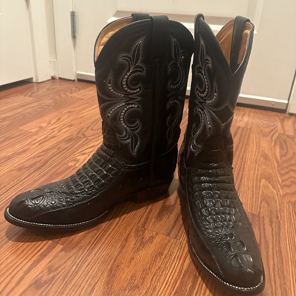 El Patron Men Alligator Leather CowBoy Boots